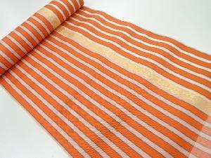 アンティーク　縞模様織出し八寸帯地反物